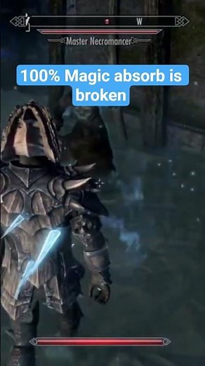 100% Magic absorb on an Orc Necromancer perk/Vampire build is broken #skyrim #vampire #necromancer