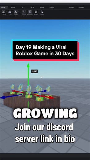 Day 19 making a viral Roblox Game in 30 days, join our discord to be tester! #roblox #robloxdev #robloxfyp #developer #fyp