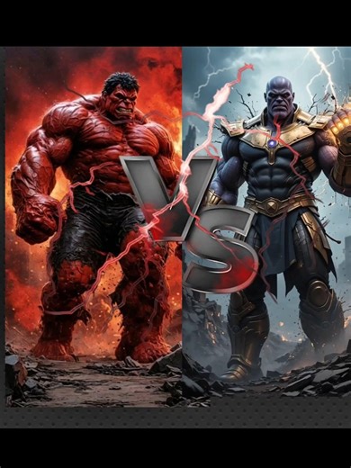 Red Hulk vs Thanos fite ( kon jitega thonos or hulk )#shorts #short #trend