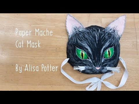 Paper Mâché Cat Mask
