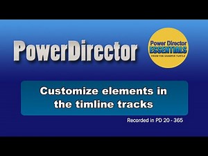 PowerDirector - Customize the timeline track setup