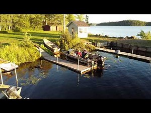 Evening fishing trip on lake Michigamme.
