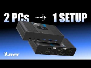 Switch Between 2 Computers on Dual Monitors | OREI 8K HDMI & USB-C KVM