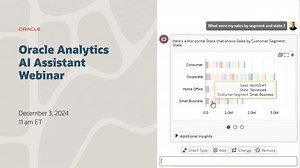 Learn all about the #OracleAnalytics #AIAssistant in an exclusive webinar replay! See demos, get insight into features on the product roadmap, and hear Q&A with the Product Management and Product Strategy teams: https://social.ora.cl/6187QylbP | Oracle Analytics | Facebook