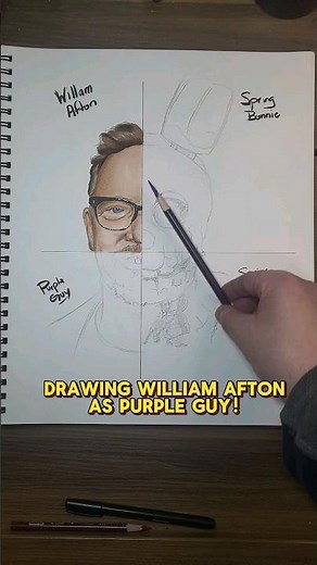 Drawing William Afton - FNAF -Purple Guy! #art #fnaf #shorts