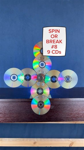 Spin Or Break #8 9 CDs. #oddlysatisfying #satisfying #adhd #Spin #powertools