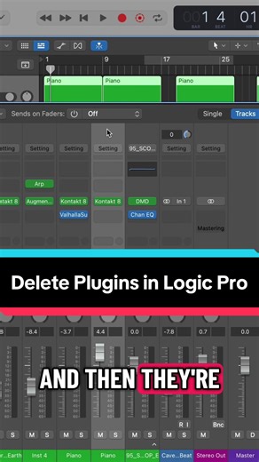 Delete plugins in Logic Pro #logicprox #logicproxtips #logicprotutorial #logicprousers #logicprotips