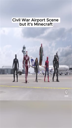 Civil War Airport Scene but it's Minecraft#vairal_video | minecraft