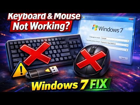 Keyboard and Mouse Not Working Windows 7 install screen #windows7installation #requiredcddvd
