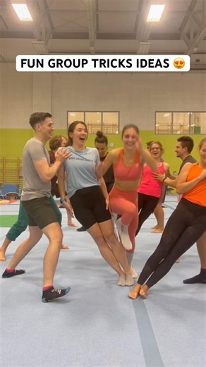 GROUP TRICKS IDEAS 😍 #shorts #viral #trend #acrobatics #dance #funny