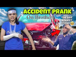 Car ACCIDENT Prank On Brother!! *He cried and got angry* | Jenni's Hacks