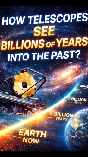 How Telescopes See Billions of Years Into the Past 🔭⏳ | Space Science #Shorts
