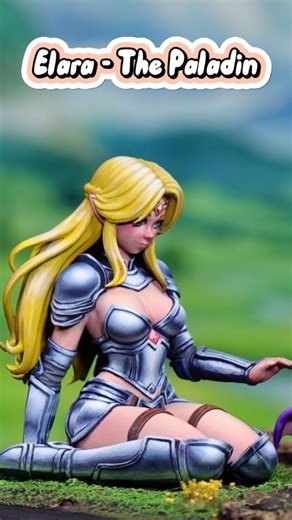 Alan Castellanos on Instagram: "Elara - The Paladin - Bicefalo Atelier Models 02 Miniature Painting Process Painting NMM (Non-Metallic Metal) doesn't have to be stressful. We designed this sculpture specifically to help you understand light placement and volumes for armor. This isn't just a model; it's a learning tool. 🎁 Get the STL + Painting Tutorials + The PDF Color Guide right now on my Patreon. 🔗 Link in Bio to join! Pintar NMM (Metal No Metálico) no tiene por qué ser estresante. Diseñamo