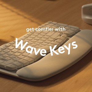 Cozy Curve Meets Clever Keys Wave goodbye to typing strain with the ergonomic Wave Keys keyboard. Its cushioned palm rest cradles you in cozy comfort while the curved design keeps hands in an ideal position. Type with ease and familiarity. Limited stocks only. Hurry and get yours! #Logitech | Logitech