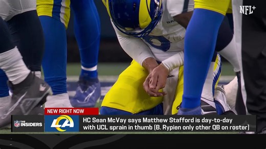 Oct. 31 injury update on Matthew Stafford's UCL sprain | 'The Insiders'