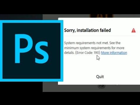 How To Solve Error Code 190 Photoshop CC 2020 Installation || Latest Tutorial 2021 || All Tech 360