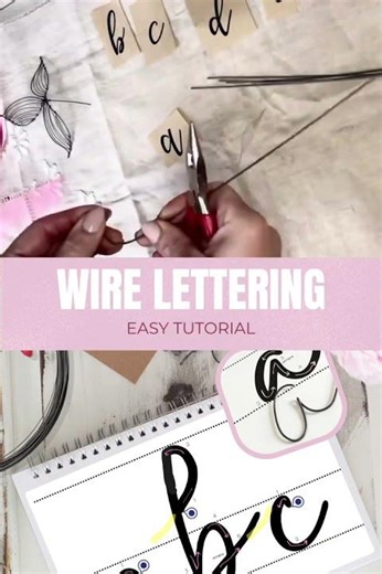 Écrire en fil de fer . gabarit complet. wire lettering