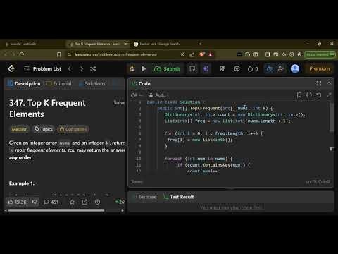 Top K Frequent Elements - HashMaps & Bucket Sort - Leetcode 347 - C#