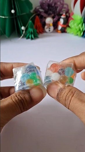 #DIY Ice Cube Squishy with Orbeez ✨ So Satisfying & Easy!