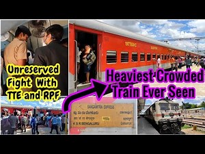 🚂SANGHAMITRA EXPRESS TRAVEL VLOG!!! Worst Crowded Train | Jolarpettai to Chennai | Naveen Kumar