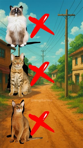 5.4K views | Come on, guess the picture of Bengal cat, Abyssinian cat and Ragdoll cat #quiz #animation #cat | Langit Art Ku | Facebook