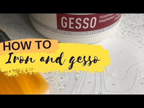 Preparation of Paint by numbers folded Canvas - Ironing and Gesso