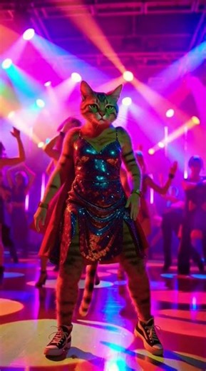 Cat Woman dancing born to be alive #cat