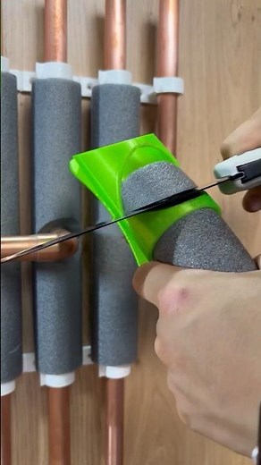 How to lag copper pipes like a pro! #asmr #asmrsounds #diy #howto #subscribe #youtubeshorts #tools