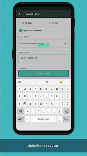 How to Request Leave on Android | SalaryBox