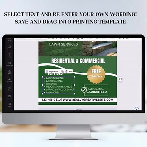 Landscaping Flyer, Lawn Care Flyer, Lawn Flyer Template, Landscaping Business Flyer, Canva Template - Etsy