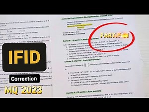 Correction méthodes quantitatives 2023 / IFID