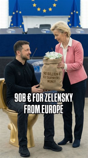 Zelensky Still Gets €90B 😂 Russian Money Still Frozen. Made with AI. Just for fun. #Zelensky #Europe #Money #Funny #Humor | Vrhunske Price