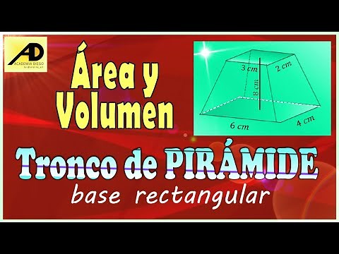 ÁREA y VOLUMEN del TRONCO de PIRÁMIDE de BASE RECTANGULAR Academia DIEGO