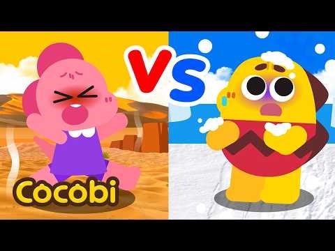 Hot vs Cold Challenge Song🥵🥶 + More Songs for Kids | Cocobi