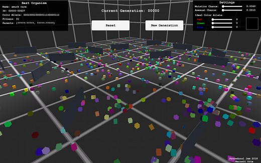 Simple Population Genetics Simulator by Barrett Otte
