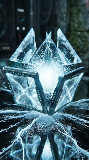Crystal Cube Transforms Into Ice Phoenix