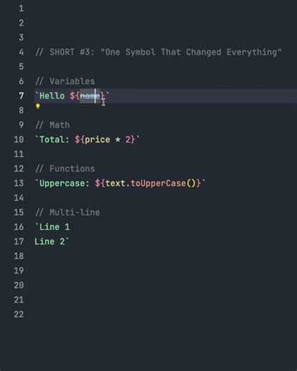 One Symbol That Changed Everything #coding #frontendcourse #javascript