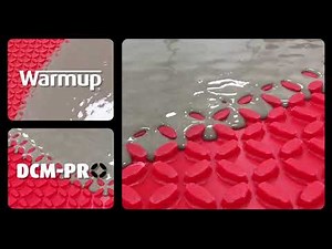 Pouring Self leveling Compound on the DCM PRO Heated Decoupling Mat