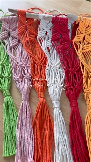 DIY Macrame planter hanging ♡#マクラメ