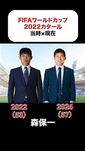 FIFAワールドカップ2022カタールの当時×現在 #森保一 #吉田麻也 #三苫薫 #田中碧 #長友佑都 #堂安律 #浅野拓磨 #南野拓実