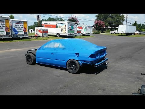 $300 Civic project gets Summit Racing Paint (Pacific Blue)