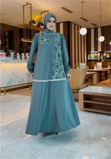 fresh look with forest ✨🥰 #liliumdress #adenhijab