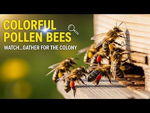 “From Flower to Hive: Bees Bringing Pollen Home 🐝🌼”