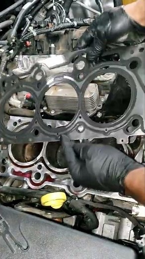 Lets put this Cylinder Head Gasket On. But I got a question. 3.6 Pentastar Right side Bank 2 Timing