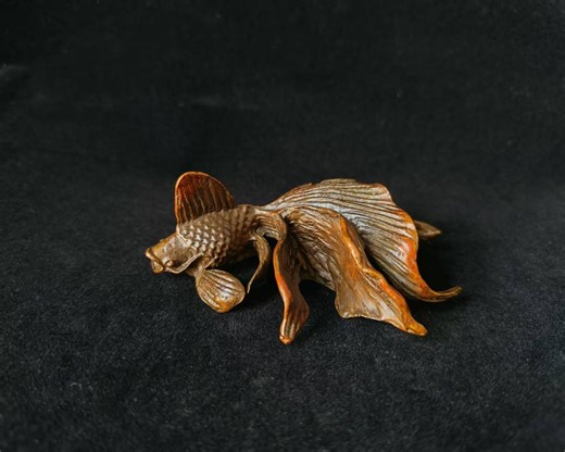 2.6″antique Bronze Fish Figurine - Etsy