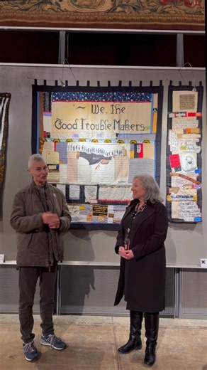 "Redemption from Within, a Social Justice Collaboration Quilts Project" is now on view! In 1997, inmates serving life sentences at Angola Prison in Louisiana created a hospice program to care for the dying men among them. To raise money for the program, the inmate volunteers taught themselves how to make quilts. In 2012, one of these hospice volunteers, Kenya Baleech Alkebu, and his long-time friend and pen pal, Maureen Kelleher, a private investigator who is also a quilter, founded the Social J