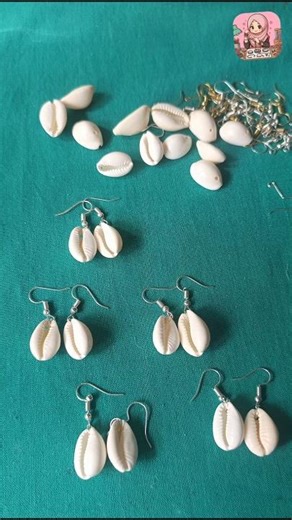 Cowrie shell earrings#shorts#trending#diy#craft#jewellery