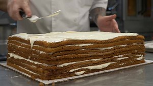 97 reactions · 12 shares | Each day, our expert chefs make Ten Layer Carrot Cake from scratch - including our cream cheese icing + pineapple syrup. Watch as our chefs put this delicious treat together! Don't forget to dine with us during #CarrotCakeWeek through Feb. 9! We'll donate $1 for every slice sold to No Kid Hungry. | Ocean Prime | Facebook