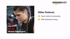 Monster Open Ear AC210 Headphones, Bluetooth 5.4 Earphones Stereo Sound,30 Hours Playback, Type-C Charging, HD Clear Calls, IPX5 Waterproof Open Ear Earbuds,White