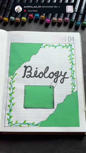Biology assignment front page design #frontpage #biology #shorts